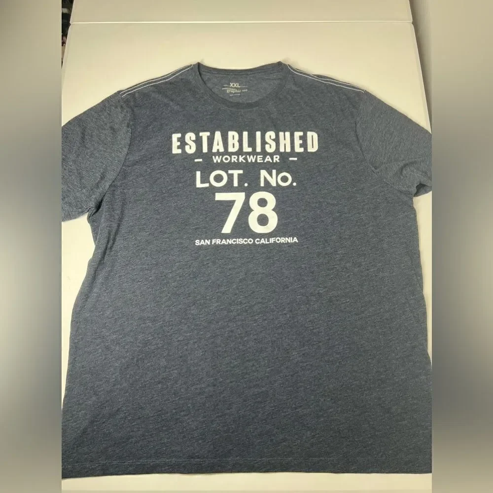 Banana Republic Graphic Tee Gray Size XXL